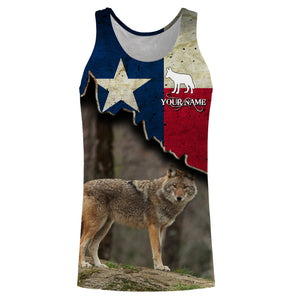 Coyote Hunting Texas flag Custom Name 3D All over print Shirts - Personalized Coyote Hunting gifts FSD3056