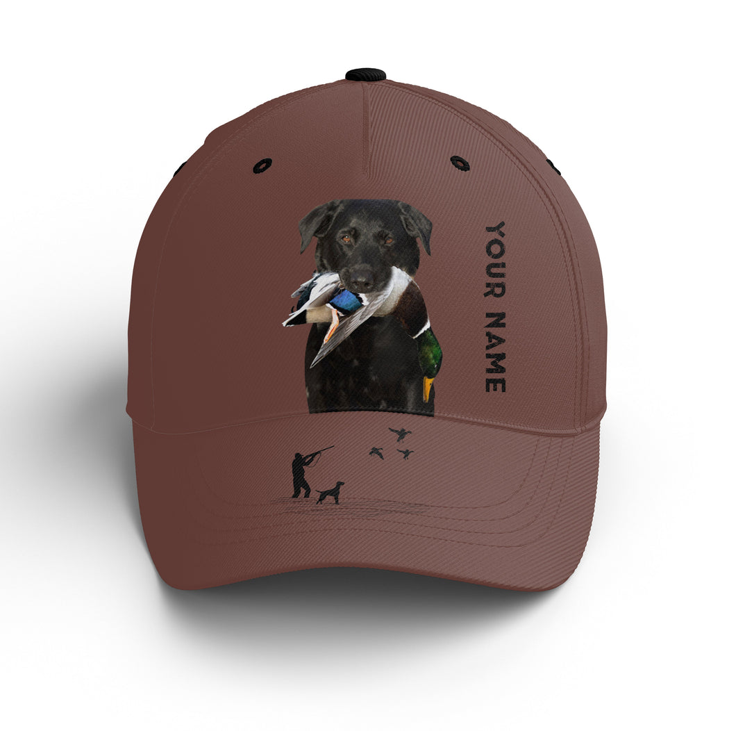 Waterfowl Duck Hunting custom name Hat for Men with many Duck dog breeds to choose FSD4006