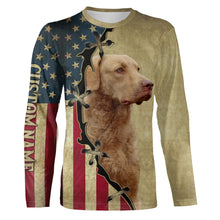 Load image into Gallery viewer, Chesapeake Bay Retriever American flag T-shirt, Hoodie, Long sleeve Shirt - Custom Dog lover Shirt FSD3944