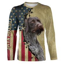 Load image into Gallery viewer, Deutsch Drahthaar American flag T-shirt, Hoodie, Long sleeve Shirt - Custom Dog lover Shirt FSD3945
