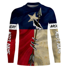 Load image into Gallery viewer, Archery TX Texas flag custom Name All over printed Shirt, Hoodie - Personalized Archers Gifts FSD3093
