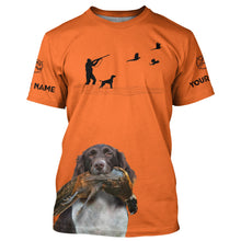 Load image into Gallery viewer, Small Munsterlander Dog Pheasant Hunting Custom name Orange Shirts for Upland hunters FSD4017
