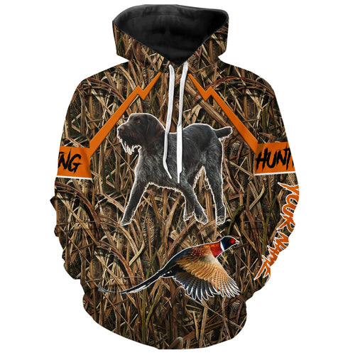 Deutsch Drahthaar Pheasant hunting dog camouflage custom Name Shirts for Hunter, Hunting Gifts FSD4156