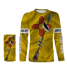 Load image into Gallery viewer, Archery Bow Hunting New Mexico flag custom Name 3D All over print Shirt, Personalized Archers Gifts FSD3540