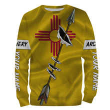 Load image into Gallery viewer, Archery Bow Hunting New Mexico flag custom Name 3D All over print Shirt, Personalized Archers Gifts FSD3540