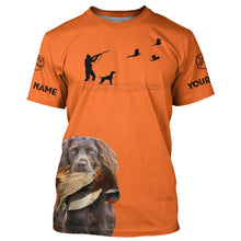 Load image into Gallery viewer, Boykin Spaniel Dog Pheasant Hunting Custom name Orange Shirts for Upland hunters FSD3953