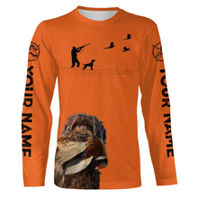 Load image into Gallery viewer, Pudelpointer Dog Pheasant Hunting Custom name Orange Shirts for Upland hunters FSD3955