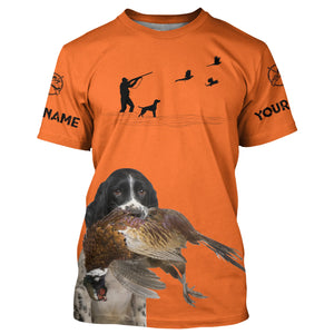 English Springer Spaniel Pheasant Hunting clothes, best personalized Upland hunting clothes FSD3910