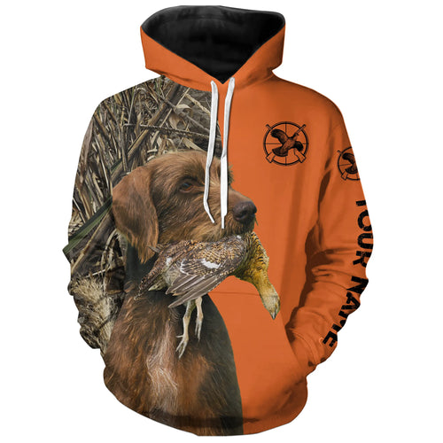 Pudelpointer Dog Grouse Hunting Custom name Orange Shirts for Grouse Hunter, Bird Hunter FSD3964