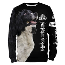 Load image into Gallery viewer, Black and white English Springer Spaniel 3D All Over Printed Shirts, Dog Gifts for Dog Lovers FSD4223