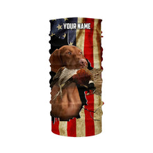 Load image into Gallery viewer, Vizsla Bird Dog Pheasant hunting American flag Custom Name Shirts, gifts for hunting dog owners FSD3801