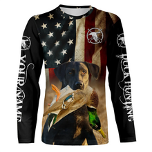 Load image into Gallery viewer, Best Duck Hunting Dogs black Labrador Retriever American flag 3D All over printed Shirts FSD3864