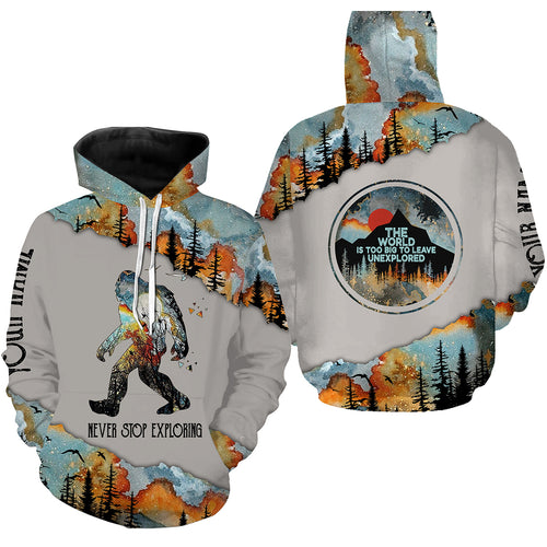 Bigfoot Camping Personalized 3D Shirt, Camping Never Stop Exploring Shirt - TNN142