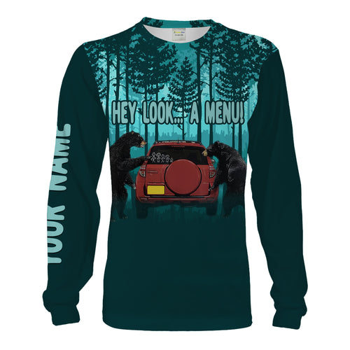 Bear Camping Shirt 3D Personalized, Funny Bear - Hey Look A Menu Camping 3D Shirt - TNN292