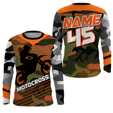 Load image into Gallery viewer, Camo Motocross Personalized Jersey UPF30+ UV Protect, Dirt Bike Racing Motorcycle Off-road Youth Riders| NMS450