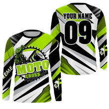 Load image into Gallery viewer, Personalized Motocross Jersey UPF30+ Kid Adult Extreme Dirt Bike Racing Long Sleeves Off-road NMS1131