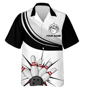 Personalized Hawaiian Bowling Shirt for Men Women Custom Team Bowling Short Sleeve Bowlers Jersey NBH50