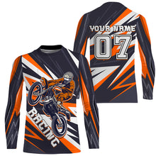 Load image into Gallery viewer, Personalized Racing Jersey Orange UPF30+ Youth Men Women Dirt Bike Shirt Supercross Motocross NMS1464