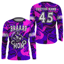 Load image into Gallery viewer, Dirt Bike Mom Personalized Jersey UPF30+ Brap Motocross Mom Racing Shirt Mother&#39;s Day Gift NMS1379