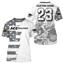 Load image into Gallery viewer, Personalized Patriotic MX Racing Jersey UPF30+ US Motocross Riding American Off-Road Adult&amp;Kid Jersey| NMS742