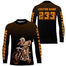 Load image into Gallery viewer, Orange custom skull motocross jersey UV protective dirt bike racing off-road motorcycle racewear| NMS922