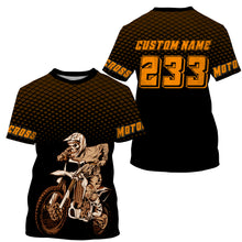 Load image into Gallery viewer, Orange custom skull motocross jersey UV protective dirt bike racing off-road motorcycle racewear| NMS922