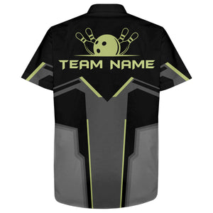 Custom Team Name Hawaiian Bowling Shirt for Men Women Bowlers, Bowling Jersey Short Sleeve 3D Print NBH28