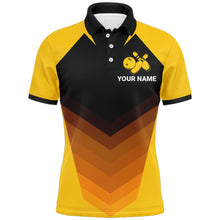 Load image into Gallery viewer, Funny Polo Bowling Shirt for Men, Custom Name Bowling Jersey Short Sleeve, Gift for Bowlers NBP140