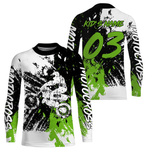 Motocross Personalized Jersey Adult Kid Long Sleeves, Dirt Bike Motorcycle Off-road Riders Racewear| NMS332