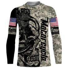 Load image into Gallery viewer, Love Motorcycle Camo Skull Biker Hoodie Jersey Personalized Off-road Racing Shirt Rider Racewear| NMS469