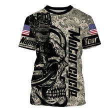 Load image into Gallery viewer, Love Motorcycle Camo Skull Biker Hoodie Jersey Personalized Off-road Racing Shirt Rider Racewear| NMS469