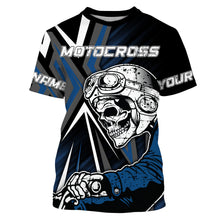 Load image into Gallery viewer, Extreme Motocross Custom Jersey T-shirt UV Protect, Skull Biker UPF 30+ Youth Long Sleeves Shirt| NMS361