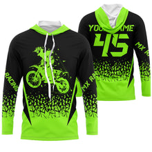Load image into Gallery viewer, MX Racing Jersey Personalized Motocross UPF30+ Adult&amp;Kid Green Dirt Bike Riders Off-road Motorcycle| NMS676