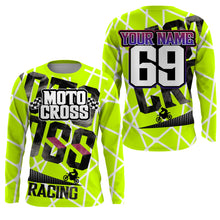 Load image into Gallery viewer, Motocross Racing Jersey Personalized  UPF30+, Motorcycle Dirt Bike Racing Off-Road Riders Racewear| NMS432