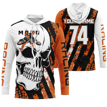 Load image into Gallery viewer, Skull MotoX jersey custom Motocross UV protective orange dirt bike racing motorcycle racewear| NMS919