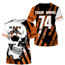 Load image into Gallery viewer, Skull MotoX jersey custom Motocross UV protective orange dirt bike racing motorcycle racewear| NMS919