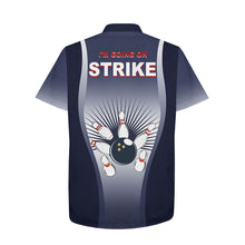 Load image into Gallery viewer, I&#39;m Going on Strike Hawaiian Bowling Shirt for Men Women Personalized Blue Bowlers Jersey NBH15