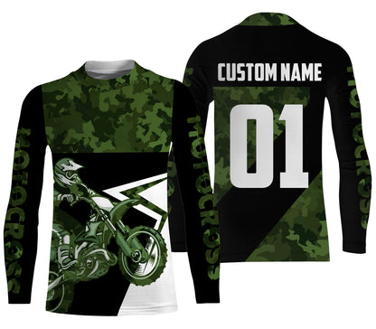 Camo Motocross Personalized Jersey UPF30+ Kid&Adult Dirt Bike Racing Shirt Off-road Motorcycle| NMS613