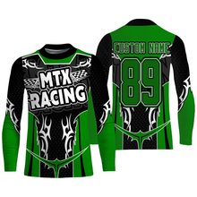 Load image into Gallery viewer, MTX Racing Jersey Custom Name Number UPF30+, Motorcycle Dirt Bike Motocross Off-Road Riders Racewear| NMS435