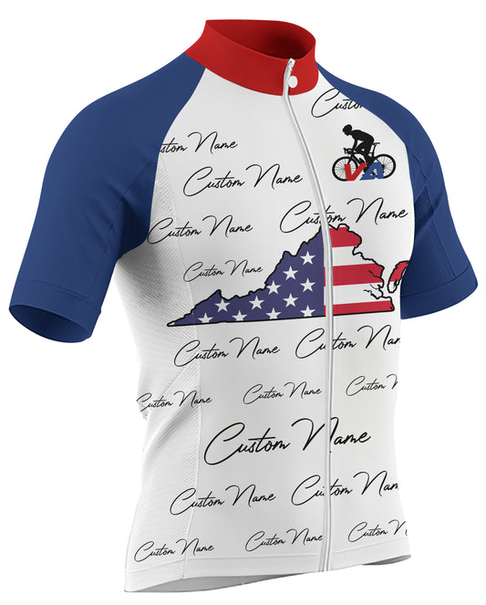 Cycling Jersey for Men, Virginia Cycling Shirt, Customized Road Bike Shirt, Bicycle MTB Racing Shirt| JTS489