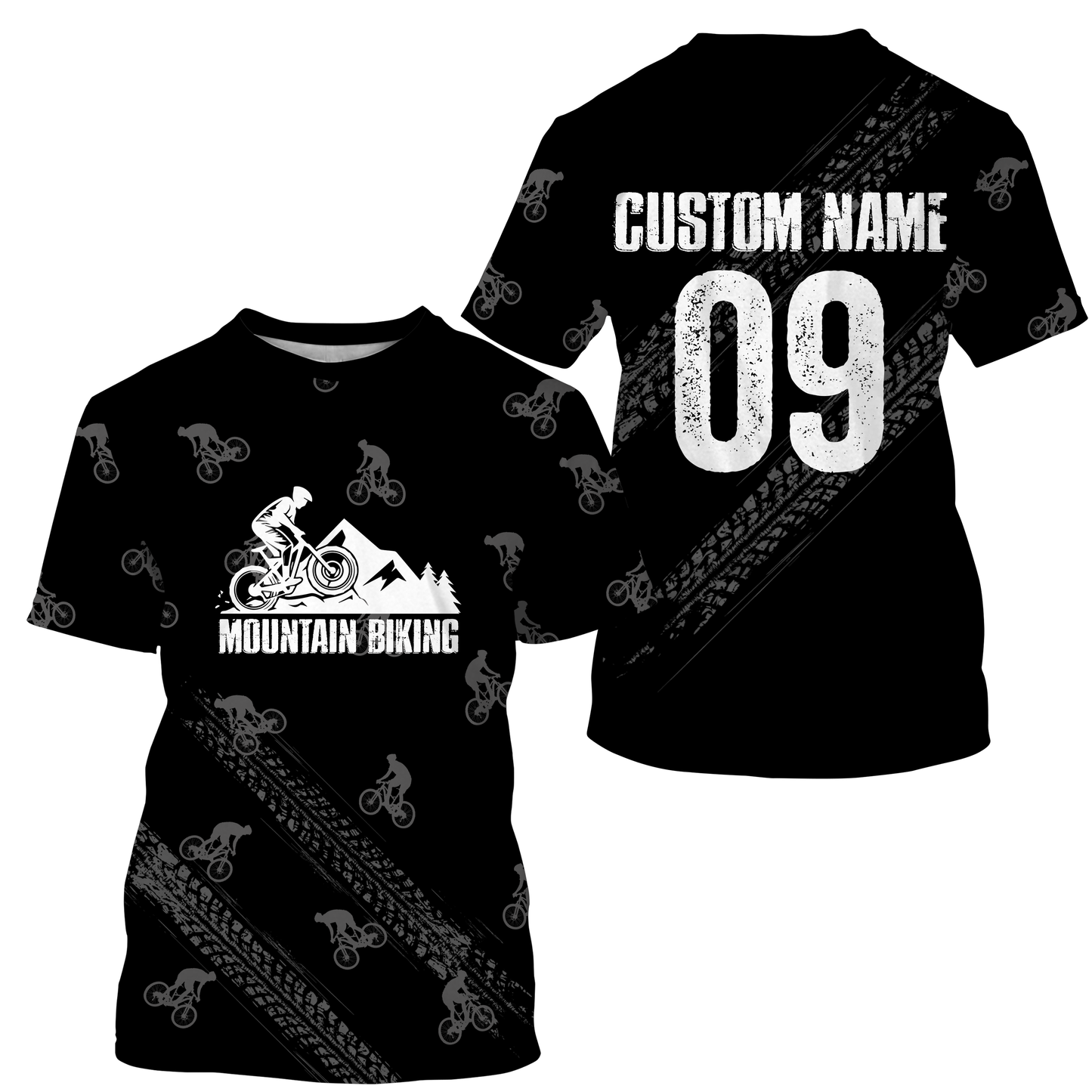 Mountain Biking Jersey Long Sleeve Hoodie, Custom MTB Shirt Cycling Biking Shirt for Cyclist Bike Rider JTS423