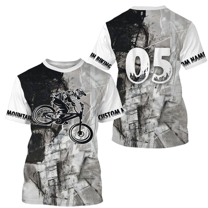 Mountain Biking Jersey Long Sleeve Hoodie Shirt for Adult Kid - Custom Jersey for Bike Rider Cyclist JTS422