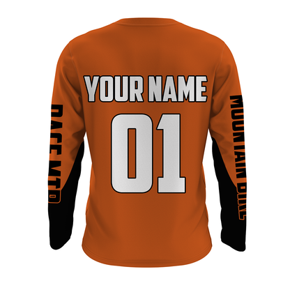 Mountain Bike Long Sleeve Jersey, Custom MTB Downhill Bike BMX Racing Cycling Shirt UV Protection| JTS494
