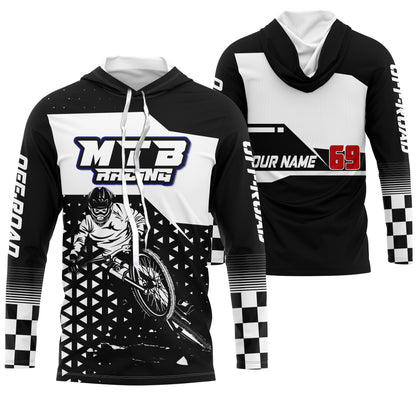 Custom Black MTB jersey Adult kid mountain bike shirts UPF30+ cycling bicycle offroad racewear| SLC46