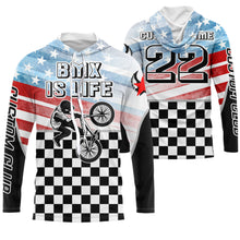 Load image into Gallery viewer, BMX Life American BMX racing jersey UPF30+ Personalized patriotic Cycling shirt Motocross Racewear| SLC11
