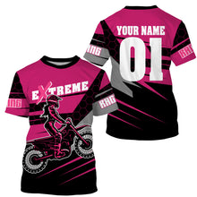 Load image into Gallery viewer, Personalized Motocross racing jersey youth&amp;adult UV extreme racing motorcycle biker girl off-road PDT217