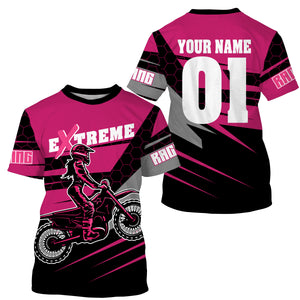 Personalized Motocross racing jersey youth&adult UV extreme racing motorcycle biker girl off-road PDT217