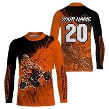 Load image into Gallery viewer, Custom ATV Motocross Jersey Kid Men UPF30+ Orange Quad Bike Shirt Off-Road Jersey Men Kid MX Riding PDT566