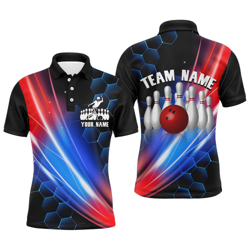 Bowling Polo Shirt Men Custom Bowling Shirt For Team Personalized Black Bowling Jerseys BDT09