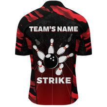 Load image into Gallery viewer, Camo Bowling Quarter Zip Shirt For Men Custom Name And Team Name Bowling Jersey Strike Bowling Shirt BDT54